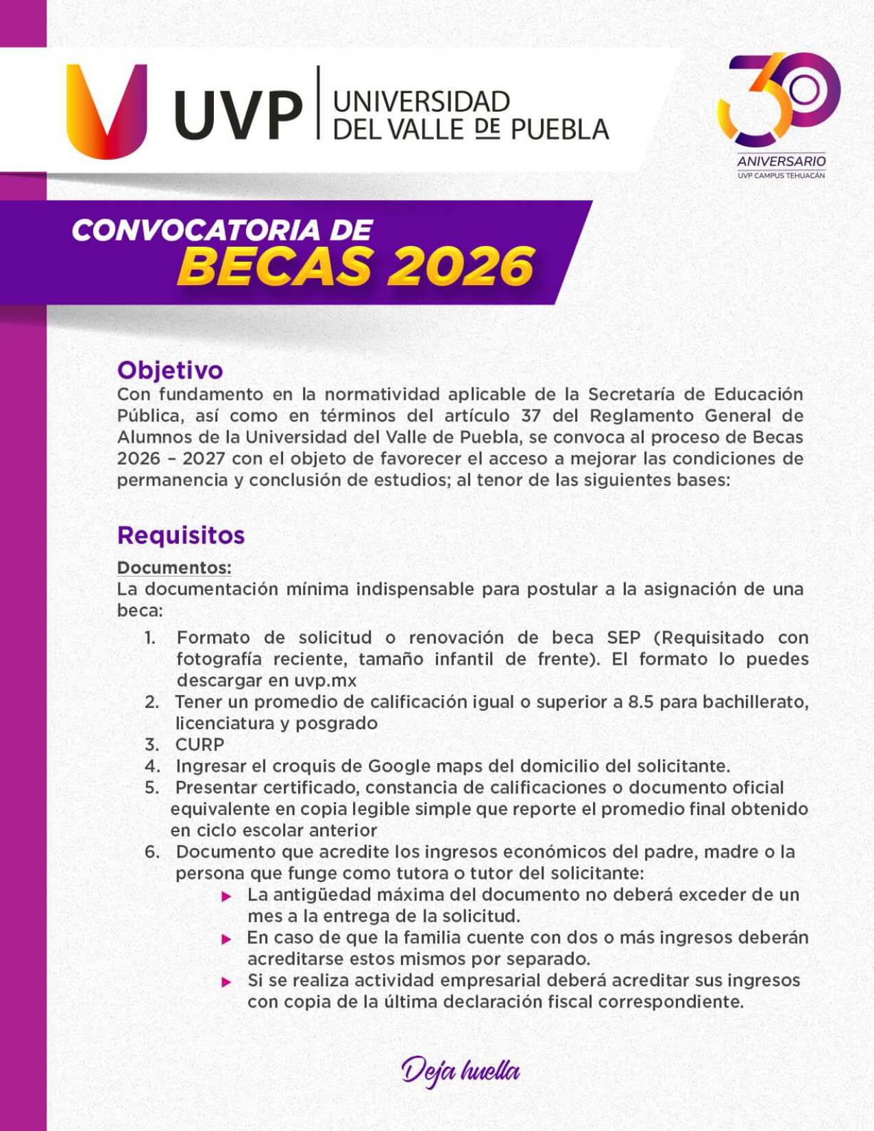 Convocatoria de Becas 2026
