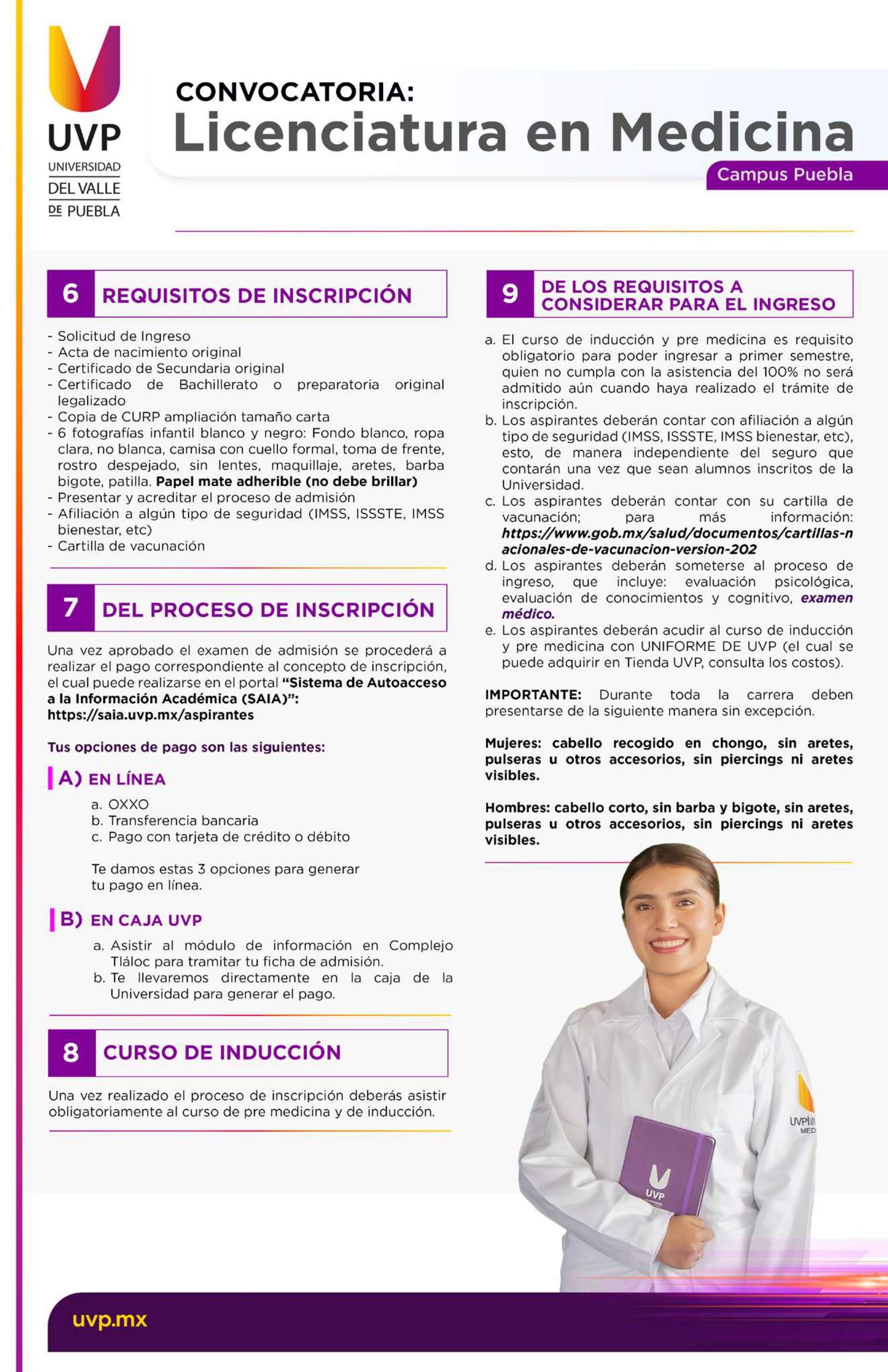 Convocatoria de Lic. en Medicina